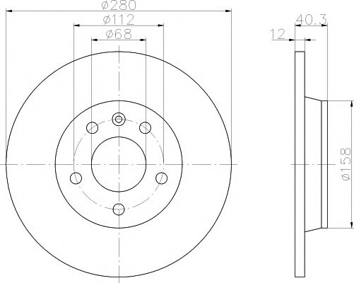 MINTEX MDC1525 Тормозной диск для VOLKSWAGEN PANEL (Фольксваген Панэл) MINTEX MDC1525 Тормозной диск для VOLKSWAGEN PANEL (Фольксваген Панэл)