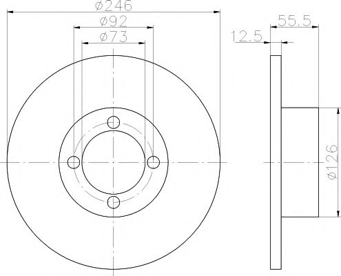 MINTEX MDC18 Тормозной диск для OPEL MANTA B CC (Опель Манта б cc) MINTEX MDC18 Тормозной диск для OPEL MANTA B CC (Опель Манта б cc)