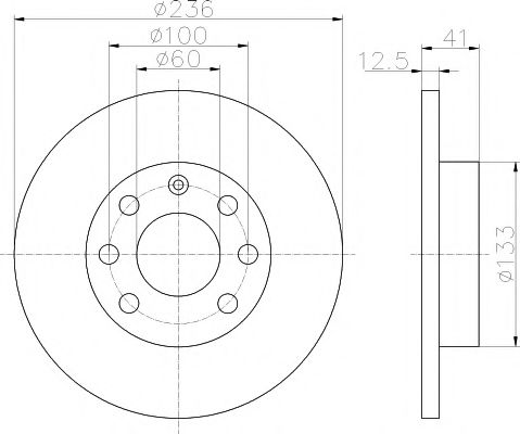 MINTEX MDC266 Тормозной диск для OPEL CORSA A (Опель Cорса а) MINTEX MDC266 Тормозной диск для OPEL CORSA A (Опель Cорса а)