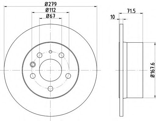 MINTEX MDC35 Тормозной диск 
