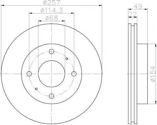 MINTEX MDC584 Тормозной диск для NISSAN PRIMERA (Ниссан Примера) MINTEX MDC584 Тормозной диск для NISSAN PRIMERA (Ниссан Примера)
