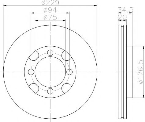 MINTEX MDC661 Тормозной диск для MAZDA 626 II (Мазда 626 2) MINTEX MDC661 Тормозной диск для MAZDA 626 II (Мазда 626 2)