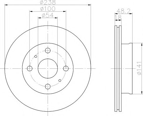 MINTEX MDC726 Тормозной диск для TOYOTA SPRINTER (Тойота/тоета Спринтэр) MINTEX MDC726 Тормозной диск для TOYOTA SPRINTER (Тойота/тоета Спринтэр)