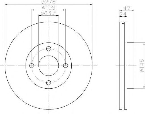 MINTEX MDC843 Тормозной диск для FORD MONDEO (Форд Мондэо) MINTEX MDC843 Тормозной диск для FORD MONDEO (Форд Мондэо)