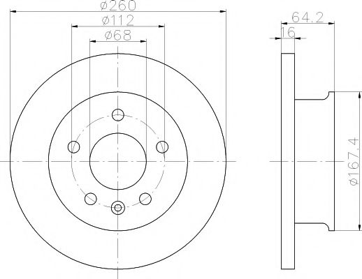 MINTEX MDC912 Тормозной диск для VOLKSWAGEN PANEL (Фольксваген Панэл) MINTEX MDC912 Тормозной диск для VOLKSWAGEN PANEL (Фольксваген Панэл)