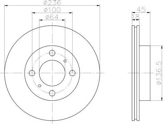 MINTEX MDC945 Тормозной диск для MITSUBISHI MIRAGE (Митсубиши/митсубиси Мирагэ) MINTEX MDC945 Тормозной диск для MITSUBISHI MIRAGE (Митсубиши/митсубиси Мирагэ)