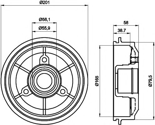 MINTEX MBD026 Тормозной барабан для CITROËN CHANSON (CитроËн Чансон) MINTEX MBD026 Тормозной барабан для CITROËN CHANSON (CитроËн Чансон)
