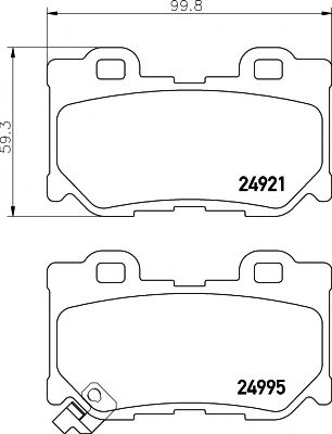 MINTEX MDB3110 Тормозные колодки для INFINITI M37 (Инфинити М37) MINTEX MDB3110 Тормозные колодки для INFINITI M37 (Инфинити М37)