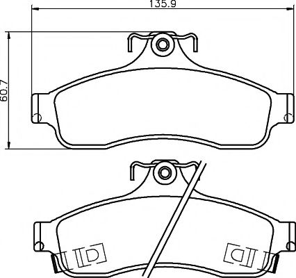 MINTEX MDB2307 Комплект тормозных колодок, дисковый тормоз 