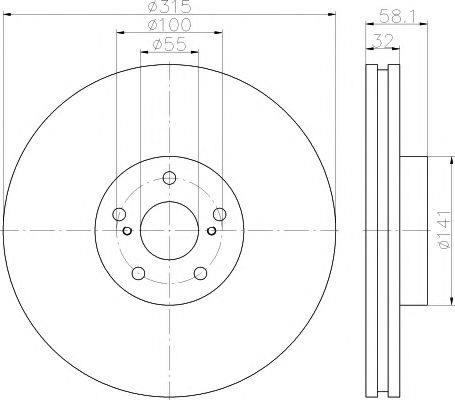 MINTEX MDC1955 Тормозной диск 