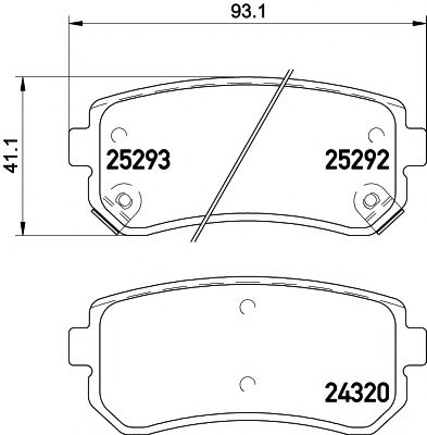 MINTEX MDB3232 Тормозные колодки для KIA FORTE II (Киа Фортэ 2) MINTEX MDB3232 Тормозные колодки для KIA FORTE II (Киа Фортэ 2)