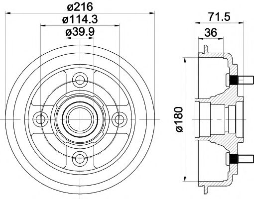 MINTEX MBD274 Тормозной барабан для KIA K3 (Киа К3) MINTEX MBD274 Тормозной барабан для KIA K3 (Киа К3)