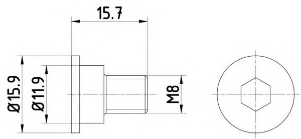 MINTEX TPM0003 Болт, диск тормозного механизма для BMW 7 (Бмв 7) MINTEX TPM0003 Болт, диск тормозного механизма для BMW 7 (Бмв 7)