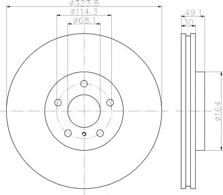 MINTEX MDC2561 Тормозной диск 