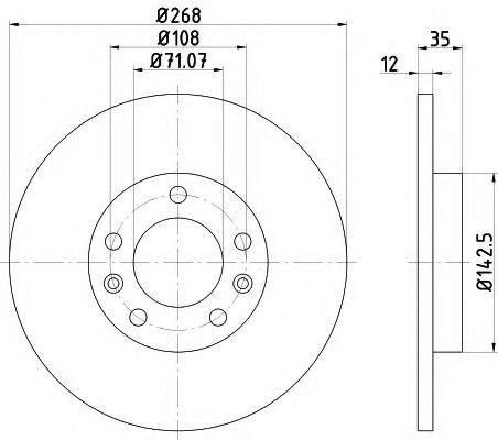 MINTEX MDC2608 Тормозной диск 