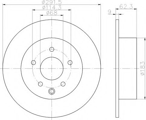 MINTEX MDC2503 Тормозной диск для NISSAN SENTRA VII (Ниссан Сэнтра v2) MINTEX MDC2503 Тормозной диск для NISSAN SENTRA VII (Ниссан Сэнтра v2)