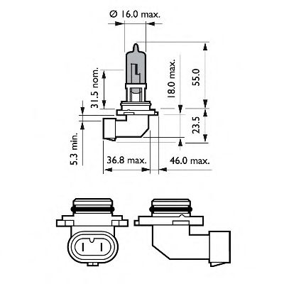 PHILIPS 9006WHVB1 Лампа накаливания для MITSUBISHI OUTLANDER II (Митсубиши/митсубиси Аутлендер 2) PHILIPS 9006WHVB1 Лампа накаливания для MITSUBISHI OUTLANDER II (Митсубиши/митсубиси Аутлендер 2)