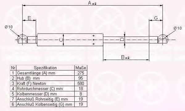 KLOKKERHOLM 00167100 Газовая пружина, крышка багажник для AUDI (Ауди) KLOKKERHOLM 00167100 Газовая пружина, крышка багажник для AUDI (Ауди)