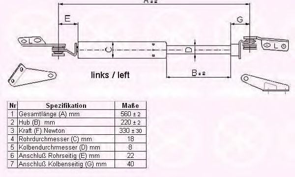 KLOKKERHOLM 16287101 Газовая пружина, крышка багажник для NISSAN (Ниссан) KLOKKERHOLM 16287101 Газовая пружина, крышка багажник для NISSAN (Ниссан)