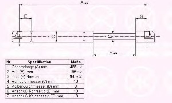 KLOKKERHOLM 00267100 Газовая пружина, крышка багажник для AUDI (Ауди) KLOKKERHOLM 00267100 Газовая пружина, крышка багажник для AUDI (Ауди)