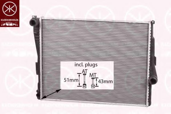 KLOKKERHOLM 0061302205 Радиатор, охлаждение двигателя для BMW (Бмв) KLOKKERHOLM 0061302205 Радиатор, охлаждение двигателя для BMW (Бмв)