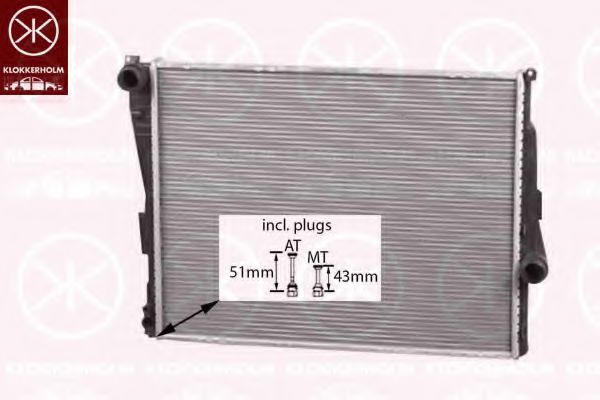 KLOKKERHOLM 0061302278 Радиатор, охлаждение двигателя для BMW (Бмв) KLOKKERHOLM 0061302278 Радиатор, охлаждение двигателя для BMW (Бмв)