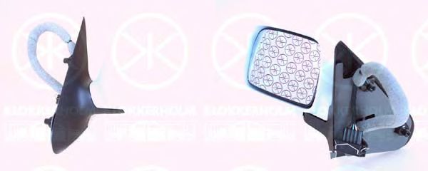KLOKKERHOLM 95051041 Наружное зеркало для VOLKSWAGEN FLIGHT (Фольксваген Флигхт)