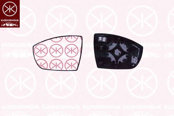 KLOKKERHOLM 25841062 Зеркальное стекло, наружное зеркало для FORD S-MAX (Форд S макс)