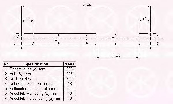 KLOKKERHOLM 66087100 Газовая пружина, крышка багажник для SEAT (Сеат) KLOKKERHOLM 66087100 Газовая пружина, крышка багажник для SEAT (Сеат)
