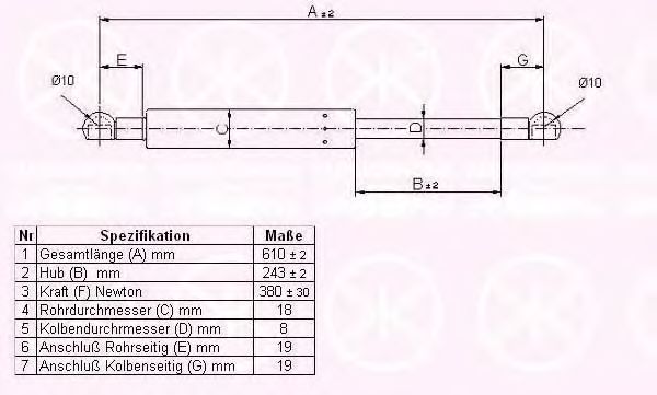KLOKKERHOLM 81437100 Газовая пружина, крышка багажник для TOYOTA (Тойота/тоета) KLOKKERHOLM 81437100 Газовая пружина, крышка багажник для TOYOTA (Тойота/тоета)