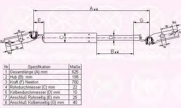 KLOKKERHOLM 81547101 Газовая пружина, крышка багажник для TOYOTA (Тойота/тоета) KLOKKERHOLM 81547101 Газовая пружина, крышка багажник для TOYOTA (Тойота/тоета)