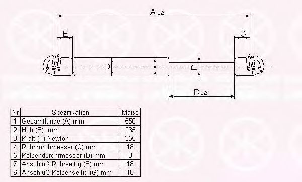 KLOKKERHOLM 50497100 Газовая пружина, крышка багажник для DAEWOO CIELO (Дэу Cиэло) KLOKKERHOLM 50497100 Газовая пружина, крышка багажник для DAEWOO CIELO (Дэу Cиэло)