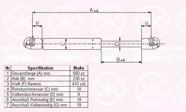 KLOKKERHOLM 50497105 Газовая пружина, крышка багажник для ROVER (Ровер) KLOKKERHOLM 50497105 Газовая пружина, крышка багажник для ROVER (Ровер)