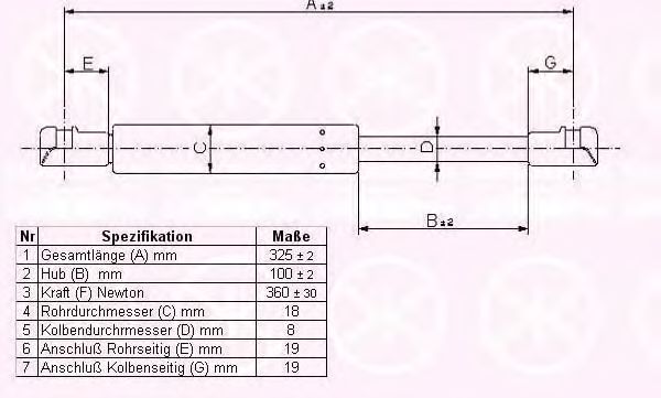 KLOKKERHOLM 90097100 Газовая пружина, крышка багажник для VOLVO S40 II (Вольво S40 2) KLOKKERHOLM 90097100 Газовая пружина, крышка багажник для VOLVO S40 II (Вольво S40 2)