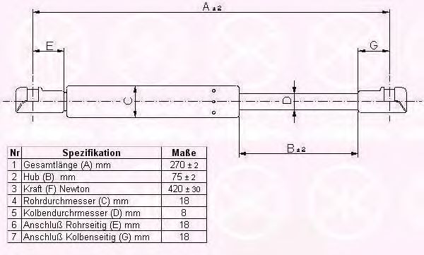 KLOKKERHOLM 90217100 Газовая пружина, крышка багажник для VOLVO S60 I (Вольво S60 1) KLOKKERHOLM 90217100 Газовая пружина, крышка багажник для VOLVO S60 I (Вольво S60 1)