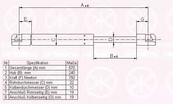 KLOKKERHOLM 95587102 Газовая пружина, крышка багажник для VOLKSWAGEN T4 MULTIVAN (Фольксваген Т4 мултиvан) KLOKKERHOLM 95587102 Газовая пружина, крышка багажник для VOLKSWAGEN T4 MULTIVAN (Фольксваген Т4 мултиvан)