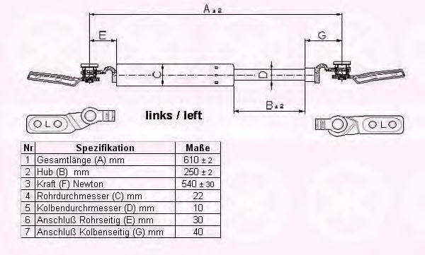 KLOKKERHOLM 34507101 Газовая пружина, крышка багажник для MAZDA (Мазда) KLOKKERHOLM 34507101 Газовая пружина, крышка багажник для MAZDA (Мазда)