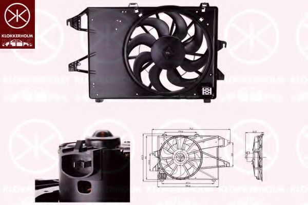 KLOKKERHOLM 25542604 Вентилятор, охлаждение двигателя для FORD MONDEO (Форд Мондэо) KLOKKERHOLM 25542604 Вентилятор, охлаждение двигателя для FORD MONDEO (Форд Мондэо)
