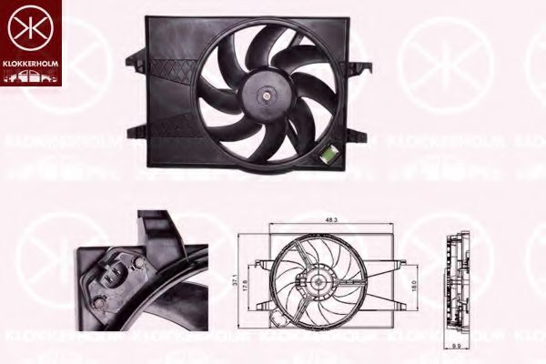 KLOKKERHOLM 25642602 Вентилятор, охлаждение двигателя для FORD FUSION (Форд Фьюжн) KLOKKERHOLM 25642602 Вентилятор, охлаждение двигателя для FORD FUSION (Форд Фьюжн)
