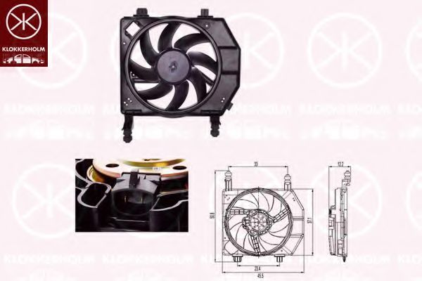 KLOKKERHOLM 25632601 Вентилятор, охлаждение двигателя для FORD FIESTA (Форд Фиэста) KLOKKERHOLM 25632601 Вентилятор, охлаждение двигателя для FORD FIESTA (Форд Фиэста)