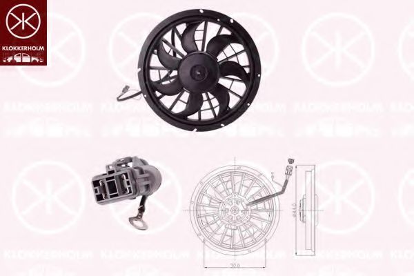 KLOKKERHOLM 90452601 Вентилятор, охлаждение двигателя для VOLVO 740 (Вольво 740) KLOKKERHOLM 90452601 Вентилятор, охлаждение двигателя для VOLVO 740 (Вольво 740)