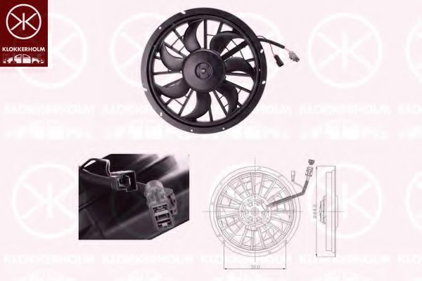 KLOKKERHOLM 90372602 Вентилятор, охлаждение двигателя для VOLVO 850 (Вольво 850) KLOKKERHOLM 90372602 Вентилятор, охлаждение двигателя для VOLVO 850 (Вольво 850)