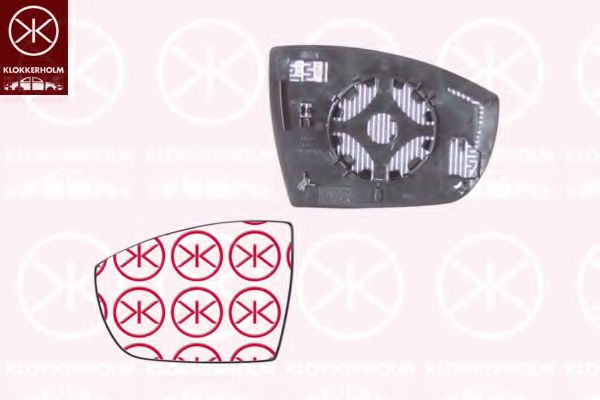 KLOKKERHOLM 25351063 Зеркальное стекло, наружное зеркало для FORD C-MAX II (Форд С макс 2) KLOKKERHOLM 25351063 Зеркальное стекло, наружное зеркало для FORD C-MAX II (Форд С макс 2)