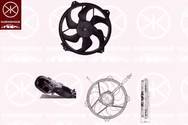 KLOKKERHOLM 55142601 Вентилятор, охлаждение двигателя для PEUGEOT 307 CC (Пежо 307 сс) KLOKKERHOLM 55142601 Вентилятор, охлаждение двигателя для PEUGEOT 307 CC (Пежо 307 сс)