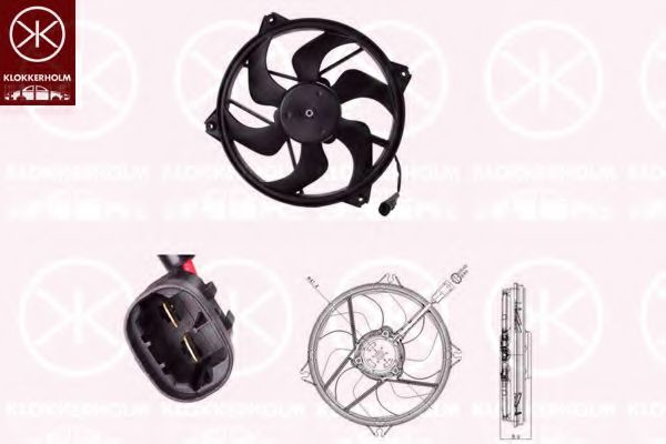 KLOKKERHOLM 55142602 Вентилятор, охлаждение двигателя для PEUGEOT 307 CC (Пежо 307 сс) KLOKKERHOLM 55142602 Вентилятор, охлаждение двигателя для PEUGEOT 307 CC (Пежо 307 сс)