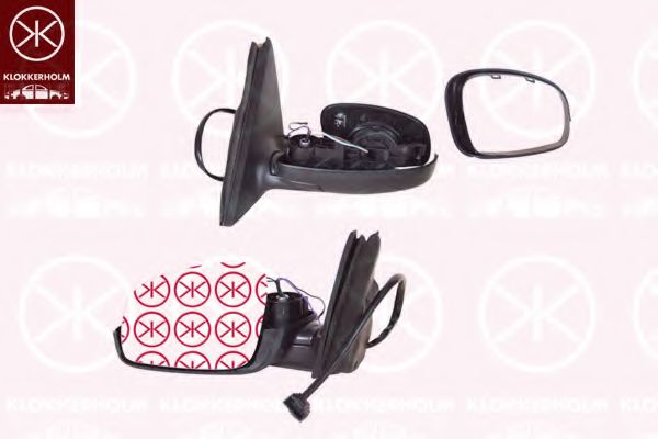 KLOKKERHOLM 75301042 Наружное зеркало для SKODA ROOMSTER (Шкода Румстер) KLOKKERHOLM 75301042 Наружное зеркало для SKODA ROOMSTER (Шкода Румстер)