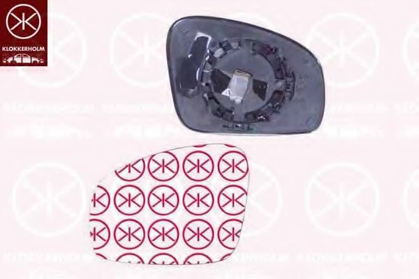 KLOKKERHOLM 75151061 Зеркальное стекло, наружное зеркало для SKODA (Шкода) KLOKKERHOLM 75151061 Зеркальное стекло, наружное зеркало для SKODA (Шкода)