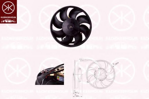 KLOKKERHOLM 00132601 Вентилятор, охлаждение двигателя для AUDI 90 (Ауди 90) KLOKKERHOLM 00132601 Вентилятор, охлаждение двигателя для AUDI 90 (Ауди 90)