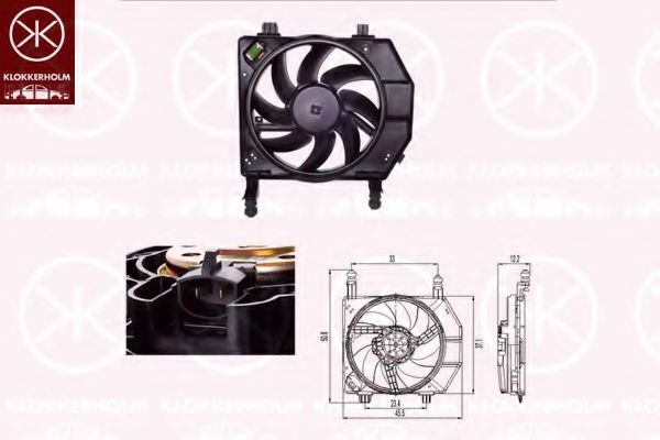KLOKKERHOLM 25632606 Вентилятор, охлаждение двигателя для FORD FIESTA (Форд Фиэста) KLOKKERHOLM 25632606 Вентилятор, охлаждение двигателя для FORD FIESTA (Форд Фиэста)
