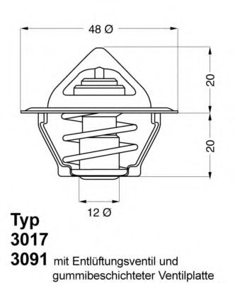 WAHLER 3091.92D Термостат, охлаждающая жидкость для VOLKSWAGEN SCIROCCO (Фольксваген Сcироccо) WAHLER 3091.92D Термостат, охлаждающая жидкость для VOLKSWAGEN SCIROCCO (Фольксваген Сcироccо)